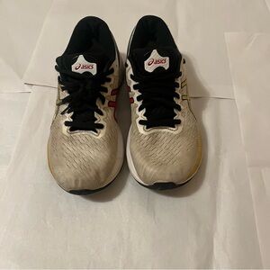 ASICS Women's Cream and Black Athletic Shoes